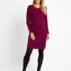 Jojo Maman Bebe JoJo Maman Bébé Raspberry V-Neck Knitted Maternity Dress -Jojo Maman Bebe D40992s