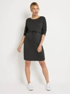 Jojo Maman Bebe JoJo Maman Bébé Charcoal Maternity & Nursing Drawstring Dress
