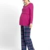 Jojo Maman Bebe JoJo Maman Bébé Navy Fushia Check Maternity & Nursing Pyjama Set -Jojo Maman Bebe D41007s