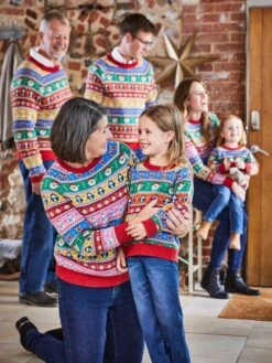 Jojo Maman Bebe JoJo Maman Bébé Multi Women's Coloured Christmas Fair Isle Jumper -Jojo Maman Bebe D66858s4