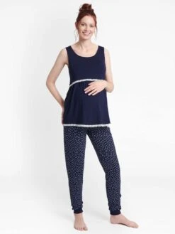 Jojo Maman Bebe JoJo Maman Bébé Navy Spot Maternity & Nursing Pyjama Set -Jojo Maman Bebe D66864s2