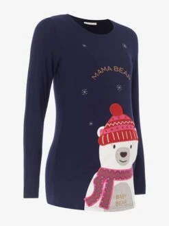Jojo Maman Bebe JoJo Maman Bébé Navy Mama Bear Christmas Maternity Top -Jojo Maman Bebe D66866s6