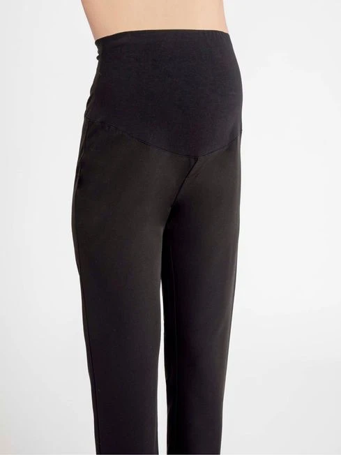 Jojo Maman Bebe JoJo Maman Bébé Black Tailored Straight Leg Maternity Trousers 4 Jojo Maman Bebe JoJo Maman Bébé Black Tailored Straight Leg Maternity Trousers - Image 2