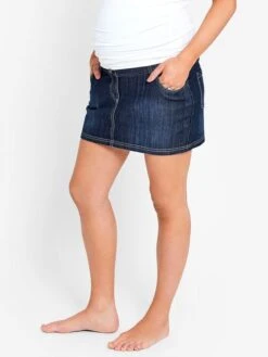 Jojo Maman Bebe JoJo Maman Bébé Dark Wash Maternity Denim Mini Skirt -Jojo Maman Bebe D66872s3