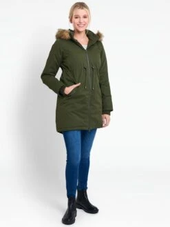 Jojo Maman Bebe JoJo Maman Bébé Khaki Cosy 2-in-1 Maternity Parka