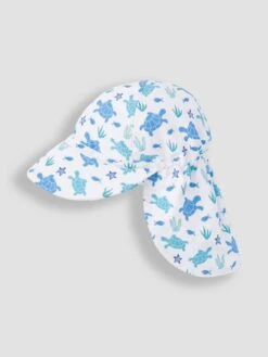 Jojo Maman Bebe JoJo Maman Bébé Ocean Kids' Turtle Flap Sun Protection Hat