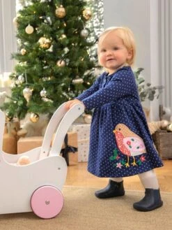 Start-Rite Navy Start-Rite Hedgehog Leather Boots