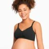 Emma Jane Black Emma-Jane Cotton Rich Seamless Maternity & Nursing Bra -Jojo Maman Bebe U06718s