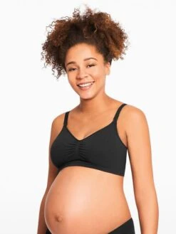 Emma Jane Black Emma-Jane Cotton Rich Seamless Maternity & Nursing Bra